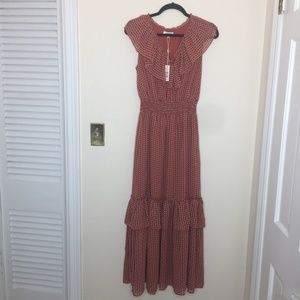 Max Studio Womens Sz/S 3 Tiered Smocked Waist Maxi